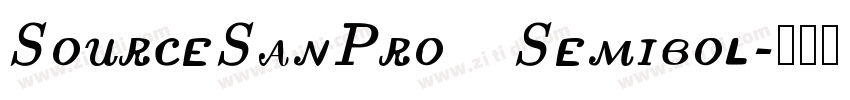 SourceSanPro Semibol字体转换